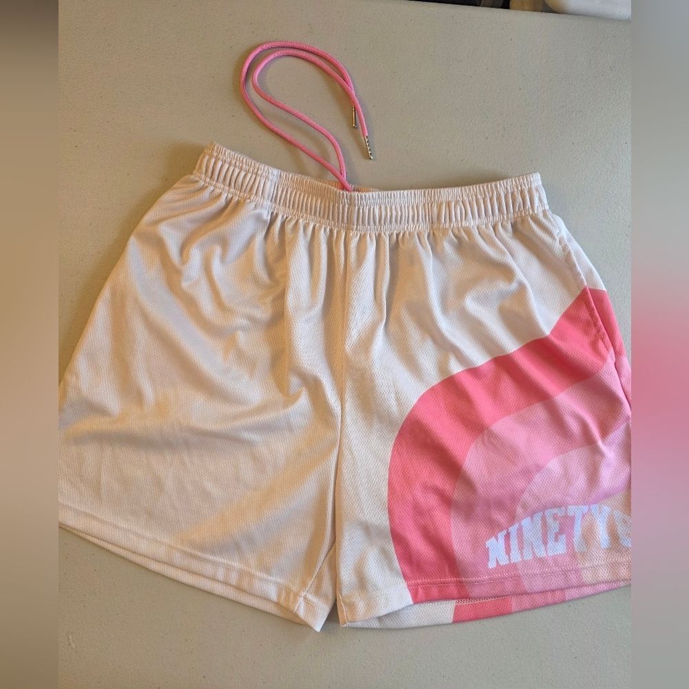 Ninety 8 clubPink + White Shorts